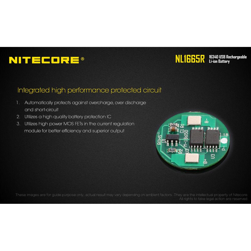 Nitecore NL1665R 16340 Rechargeable Li-Ion Battery