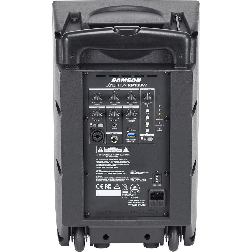 Samson Expedition XP108w 8" 2-Way 200W All-In-One Portable Bluetooth-Enabled PA System