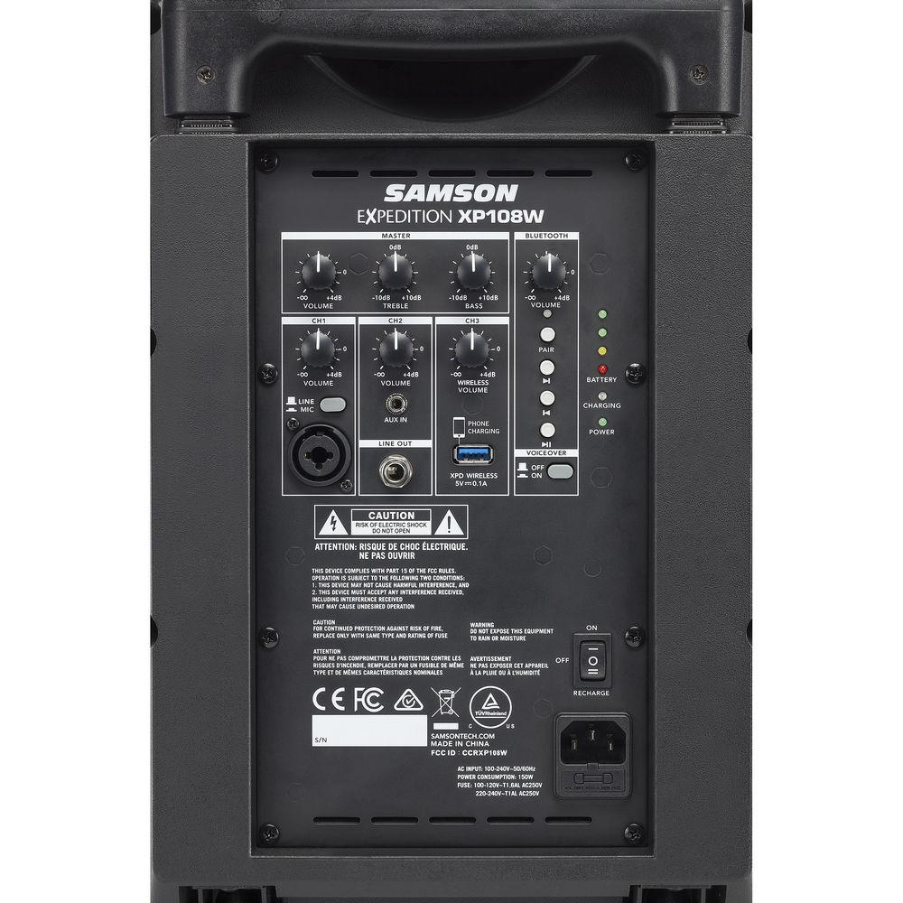 Samson Expedition XP108w 8" 2-Way 200W All-In-One Portable Bluetooth-Enabled PA System
