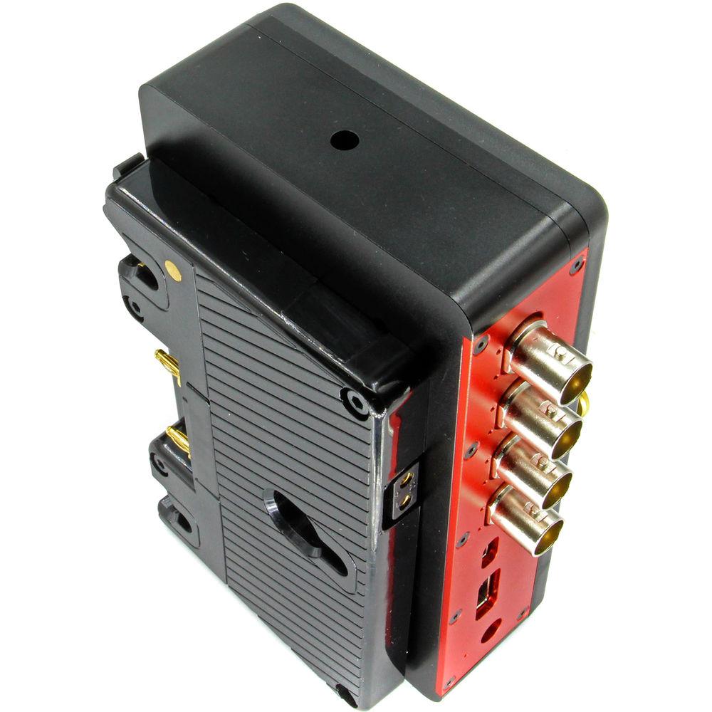 SERIAL IMAGE 4K 4 x SDI to HDMI 2.0 Converter with Male and Female Gold Mount Plates