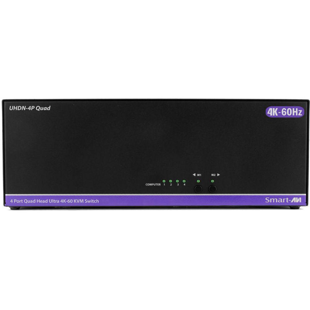 Smart-AVI 4-Port Quad-Head HDMI KVM Switch with USB 2.0 and Audio