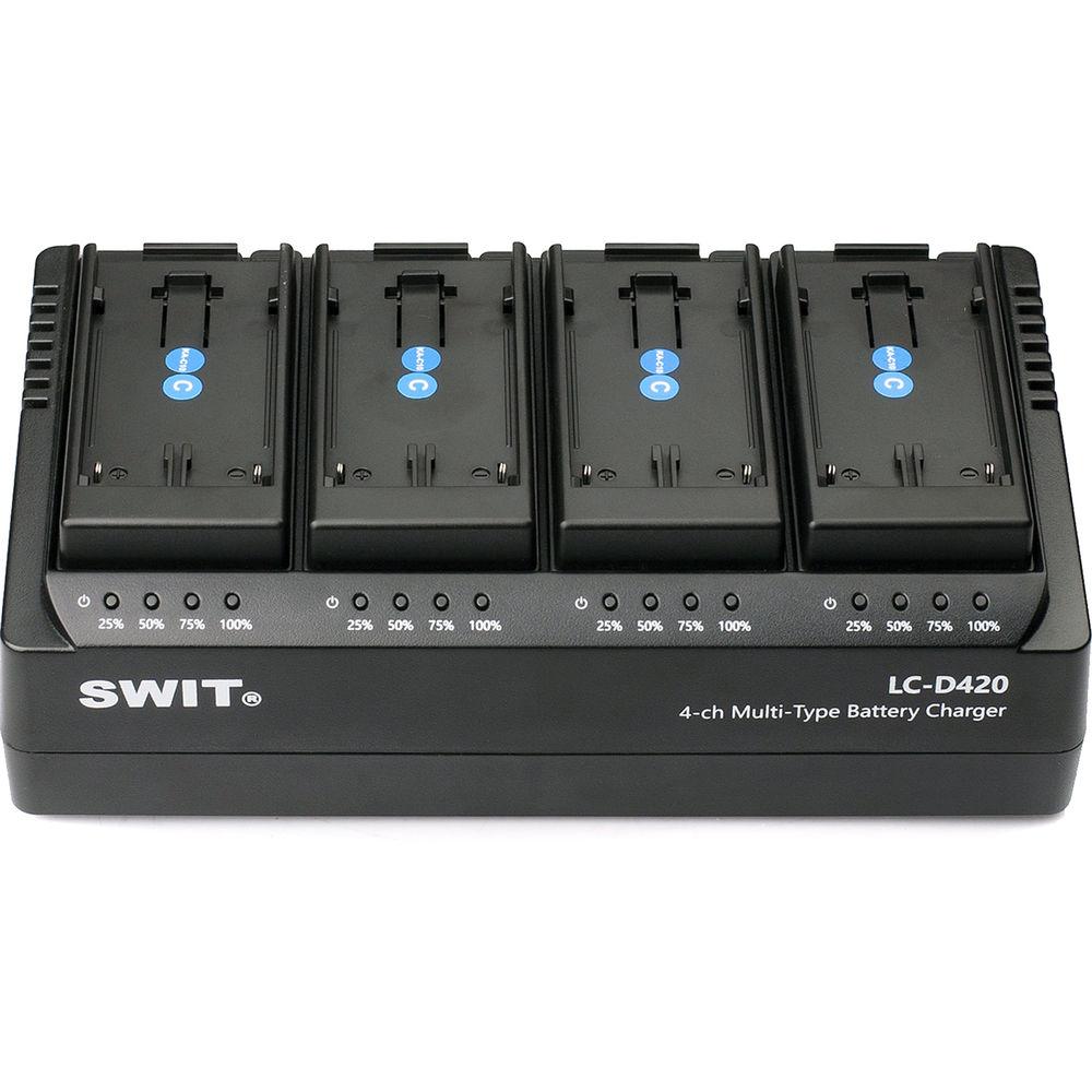 SWIT 4-Ch Simultaneous DV Battery Charger For Canon BP-945 Series Batteries