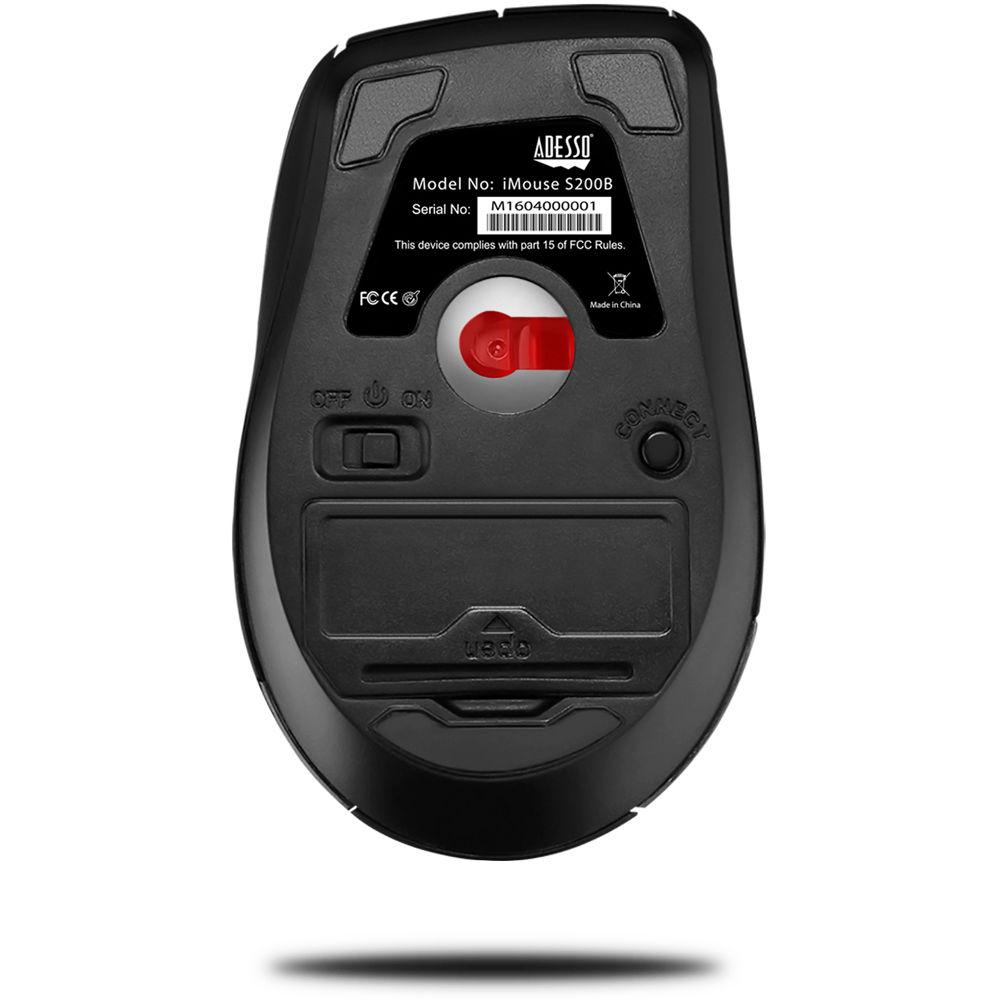 Adesso iMouse S200B Bluetooth Ergo Mini Scroll Mouse, Adesso, iMouse, S200B, Bluetooth, Ergo, Mini, Scroll, Mouse