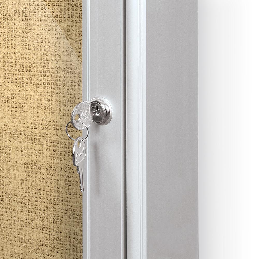 Best Rite Indoor Enclosed Two-Door Bulletin Board Cabinet