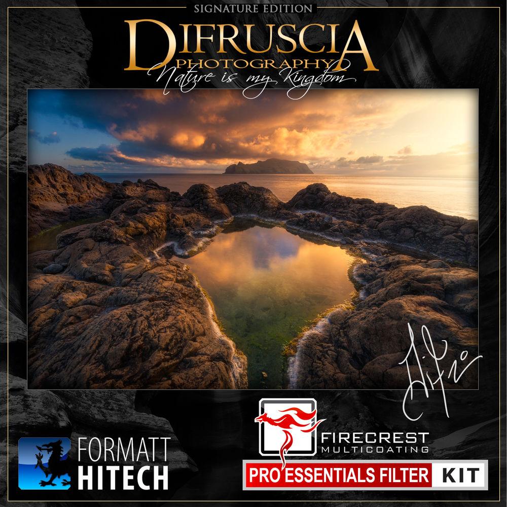 Formatt Hitech Firecrest Patrick Di Fruscia Signature Edition 85mm Aluminum Filter Holder Pro Essentials Kit with 58, 67, 72, and 77mm Adapter Rings