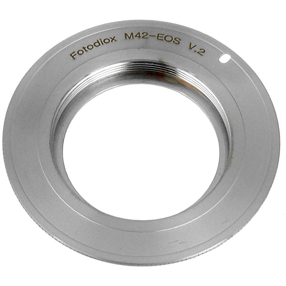 FotodioX Type 2 Pro Lens Mount Adapter with Generation v10 Focus Confirmation Chip for M42-Mount Lens to Canon EF or EF-S Mount Camera