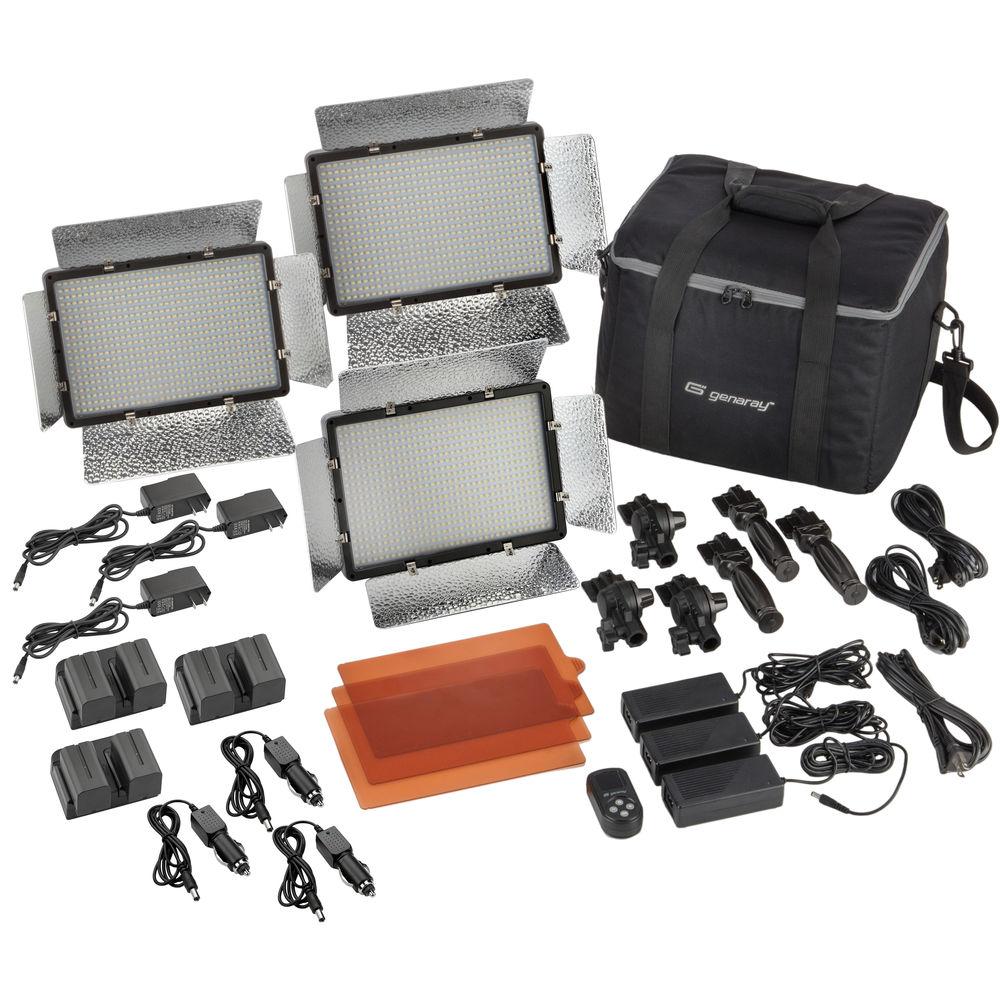 Genaray Escort Daylight LED Interview 3-Light Kit