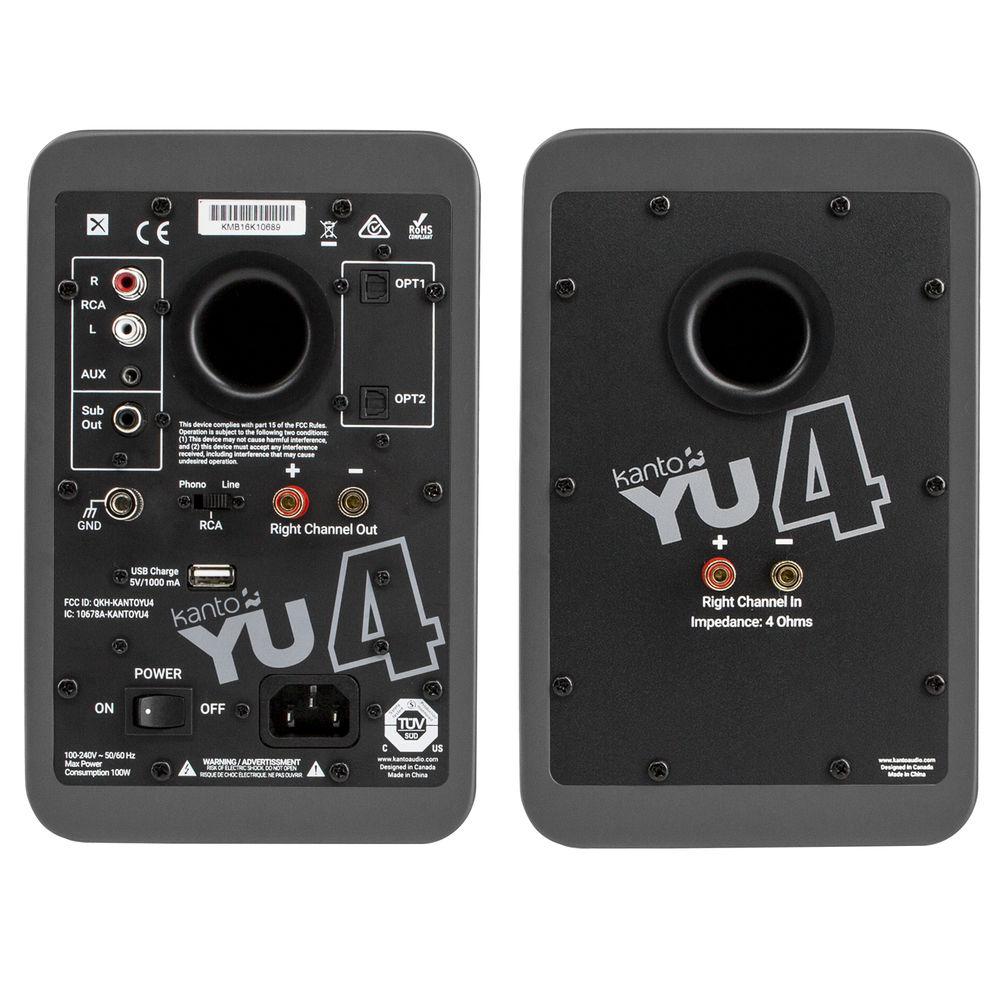 Kanto Living YU4 2-Way Powered Bookshelf Speakers