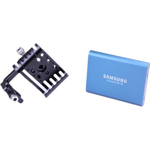 LanParte Clamp with Cold Shoe Mount for Samsung T5 SSD