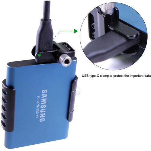 LanParte Clamp with Cold Shoe Mount for Samsung T5 SSD