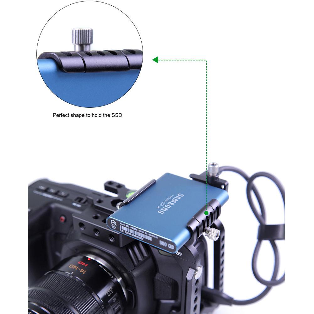 LanParte Clamp with Cold Shoe Mount for Samsung T5 SSD