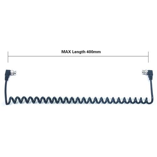 LanParte Coiled SDI Cable with Right Angle Connectors