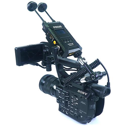 LanParte Coiled SDI Cable with Right Angle Connectors