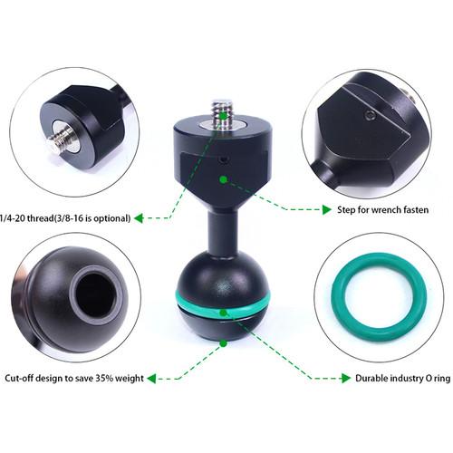 LanParte Ultra Light Magic Arm with 1 4"-20 Male Threads