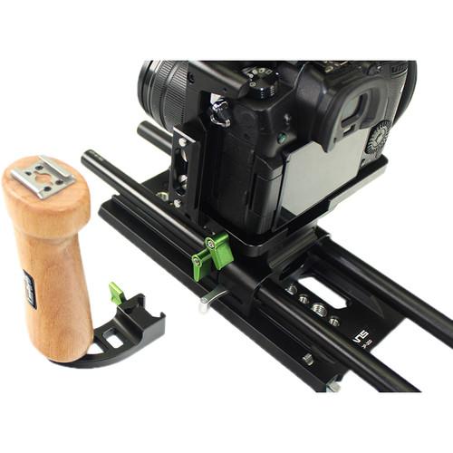 LanParte Wooden Left Handle with NATO Rail for Camera Cage