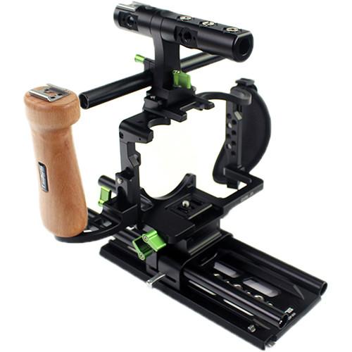 LanParte Wooden Left Handle with NATO Rail for Camera Cage