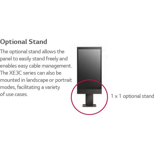 LG Enclosure Floor Stand for 75XE3C 55XE3C Outdoor Display Screen