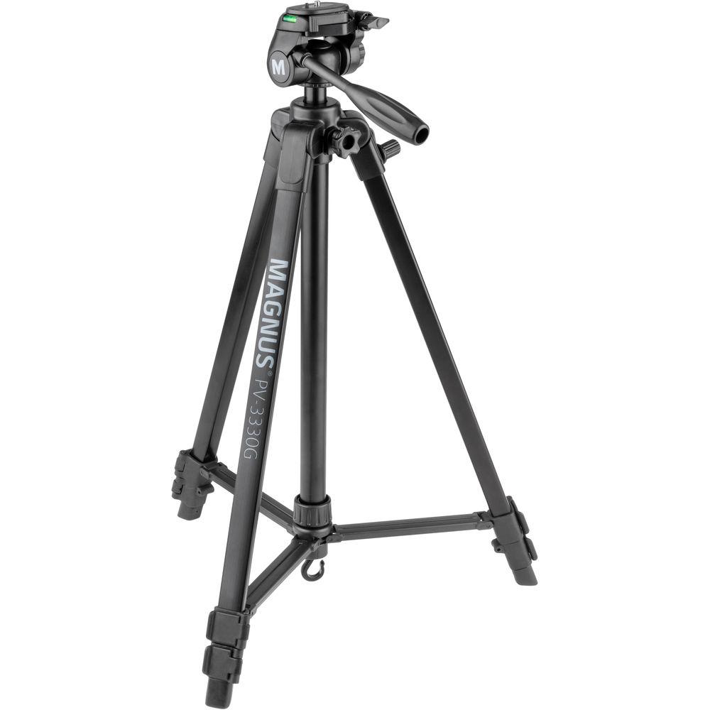 Magnus PV-3330G Photo Video Tripod with Geared Center Column