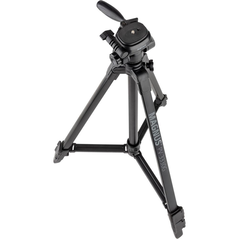 Magnus PV-3330G Photo Video Tripod with Geared Center Column