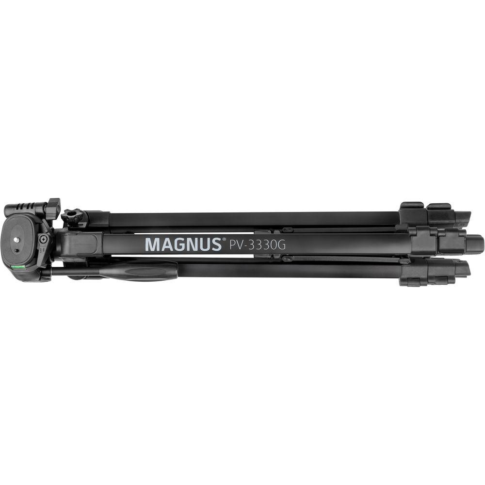 Magnus PV-3330G Photo Video Tripod with Geared Center Column