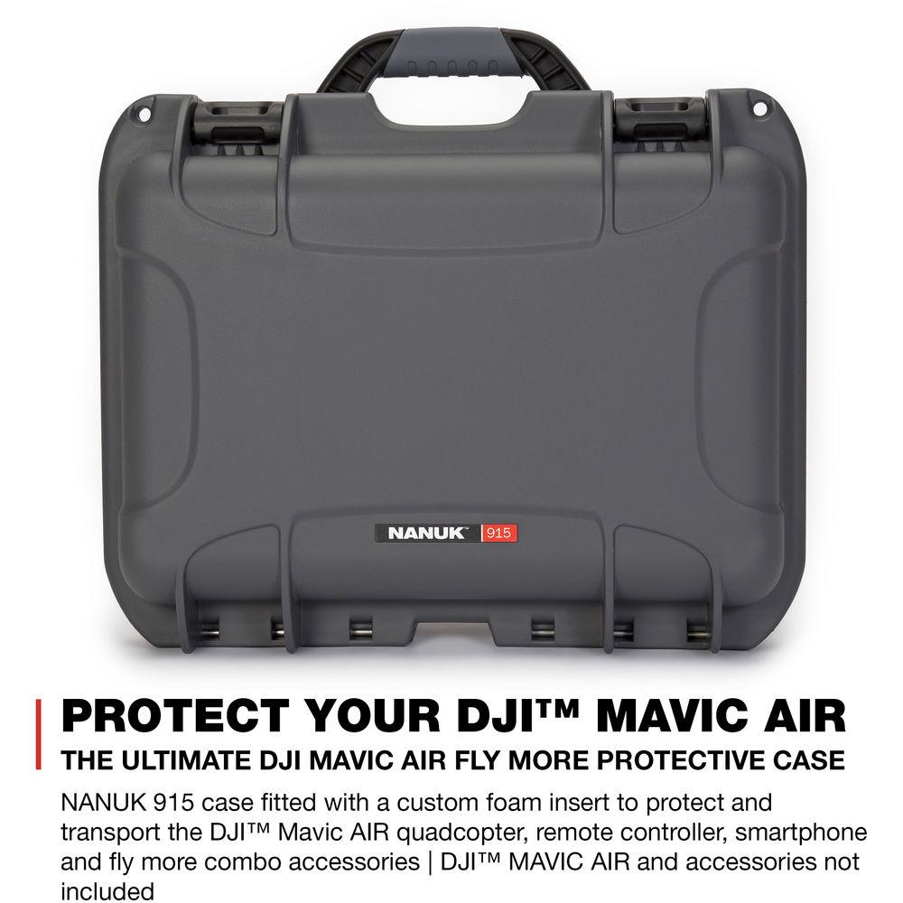 Nanuk 915 Waterproof Hard Case with Insert for DJI Mavic Air Fly More Combo