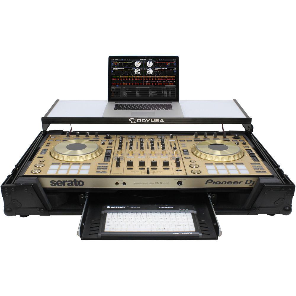 Odyssey Innovative Designs Flight FX Glide Style Case with 1 RU Space on Rails for Pioneer DDJ-RZ SZ SZ2 DJ Controllers