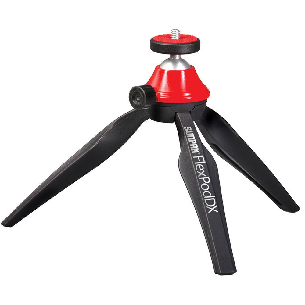 Sunpak 6640LX Tripod with 3-Way, Pan-and-Tilt Head and FlexPodDX Tabletop Tripod