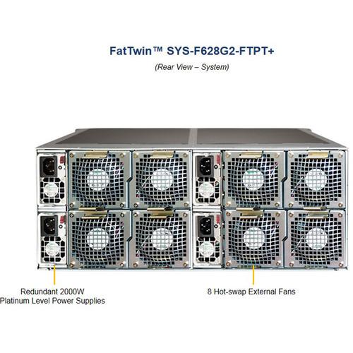 Supermicro SuperServer FatTwin F628G2-FTPT 4-Node Barebone NAS System, Supermicro, SuperServer, FatTwin, F628G2-FTPT, 4-Node, Barebone, NAS, System