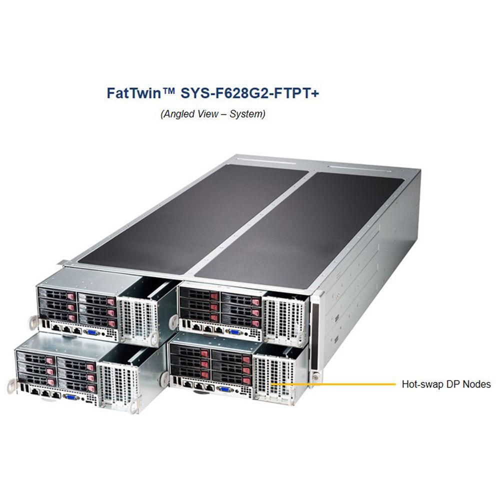 Supermicro SuperServer FatTwin F628G2-FTPT 4-Node Barebone NAS System
