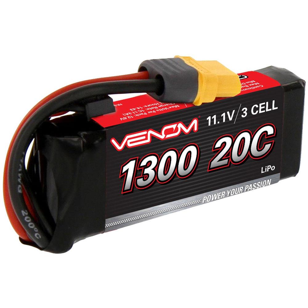 Venom Group Venom 20C 3S 1300mAh 11.1V Lipo Battery With Universal Plug System