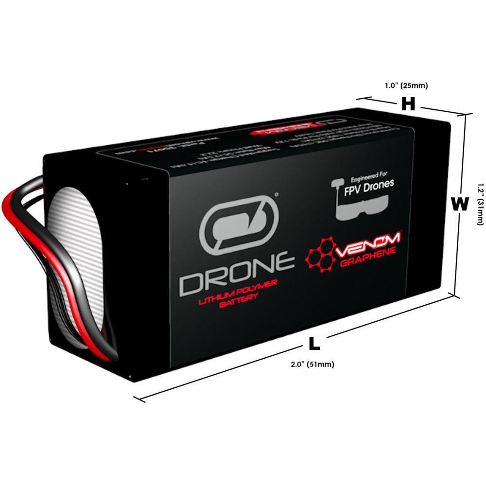 Venom Group Venom Graphene 75C 4S 650mAh 14.8V Drone Racing Lipo Battery With Xt30 Plug