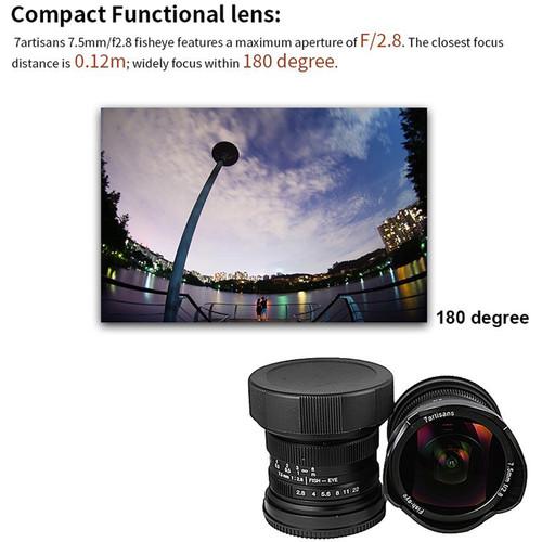 7artisans Photoelectric 7.5mm f 2.8 Fisheye Lens for Sony E