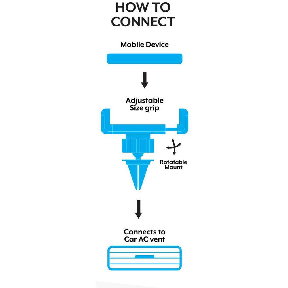 Bower 360-Degree Rotatable Car Vent Mount for Smartphones