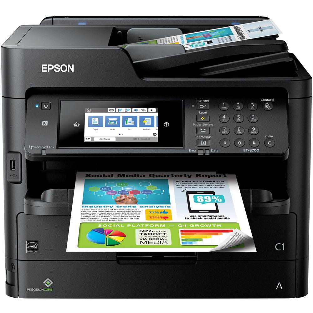 Epson WorkForce Pro ET-8700 EcoTank All-in-One Inkjet Printer
