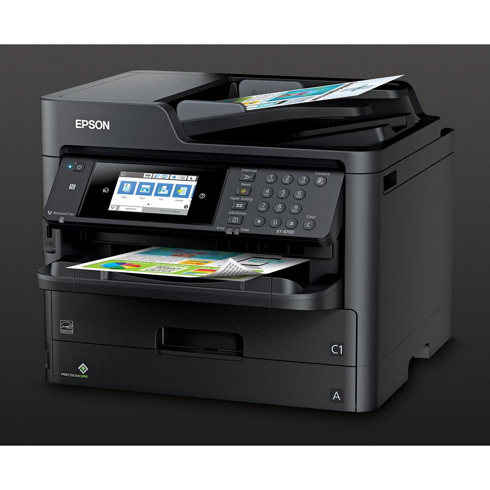 Epson WorkForce Pro ET-8700 EcoTank All-in-One Inkjet Printer, Epson, WorkForce, Pro, ET-8700, EcoTank, All-in-One, Inkjet, Printer