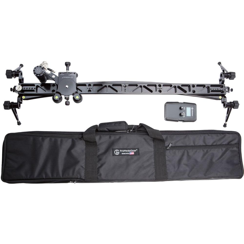 ProMediaGear Interview Video Slider with Straight & Curved Tracks & Motor