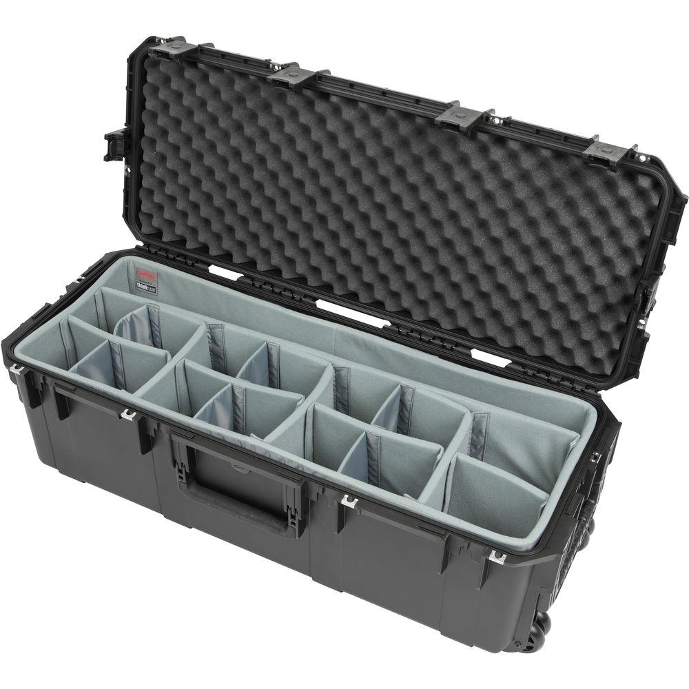 SKB iSeries 3613-12 Case with Think Tank Lighting Stand Dividers & Lid Foam