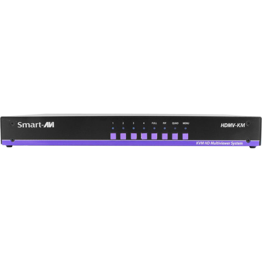Smart-AVI 4-Port HDMI USB Multiviewer with KVM Switch & Fast Switching via Mouse Control