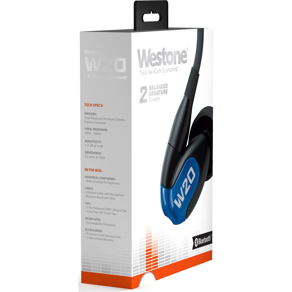 Westone W20 Gen 2 Dual-Driver True-Fit Earphones with MMCX and Bluetooth Cables