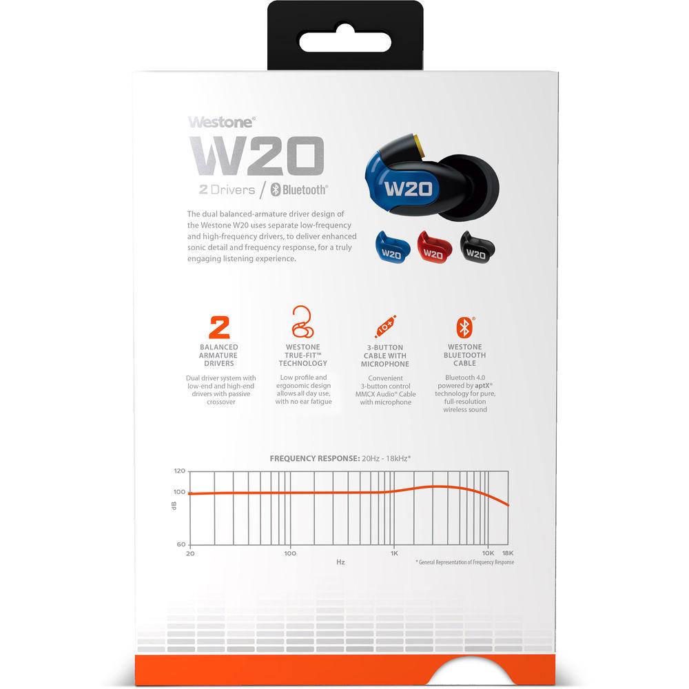 Westone W20 Gen 2 Dual-Driver True-Fit Earphones with MMCX and Bluetooth Cables