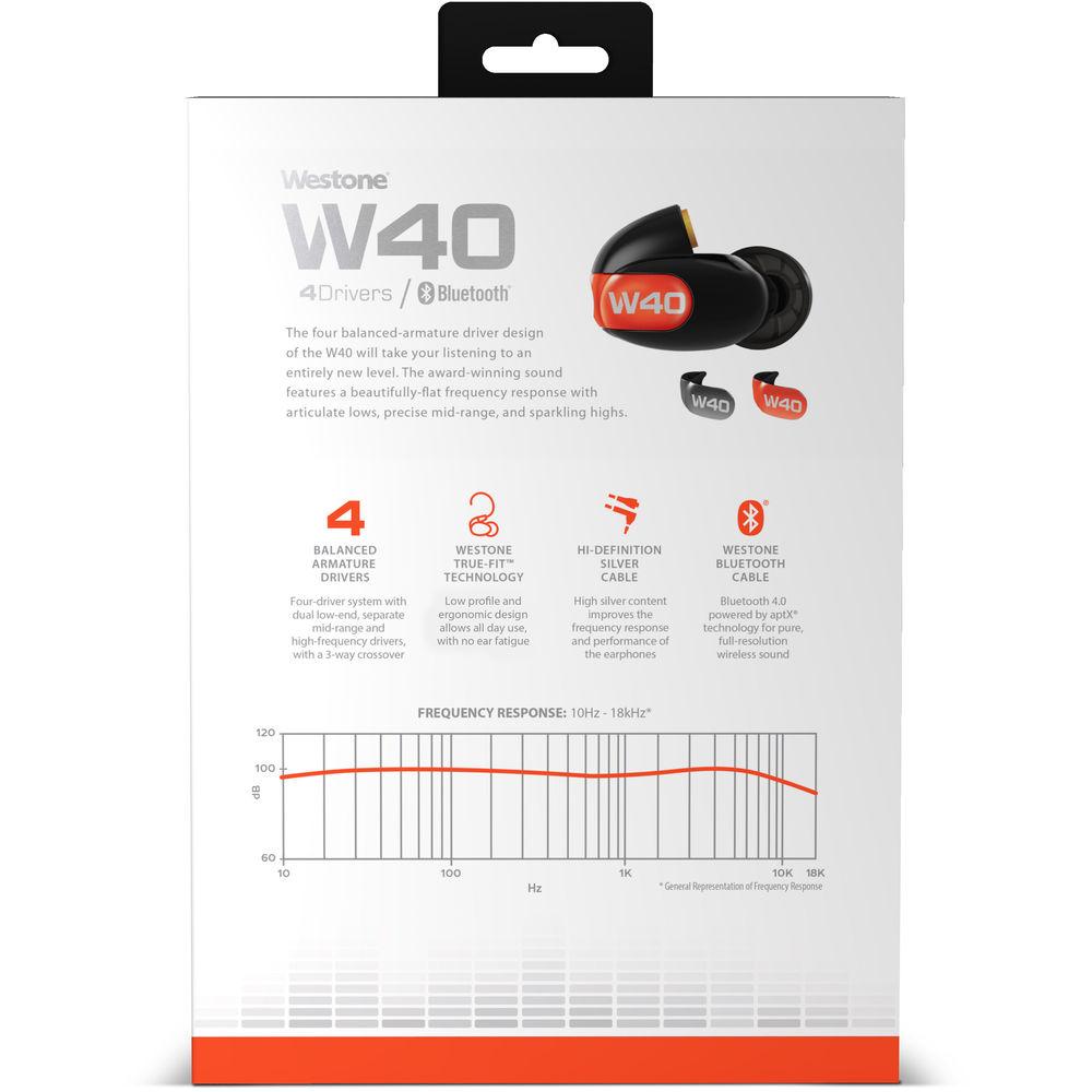 Westone W40 Gen 2 Four-Driver True-Fit Earphones with MMCX Audio and Bluetooth Cables