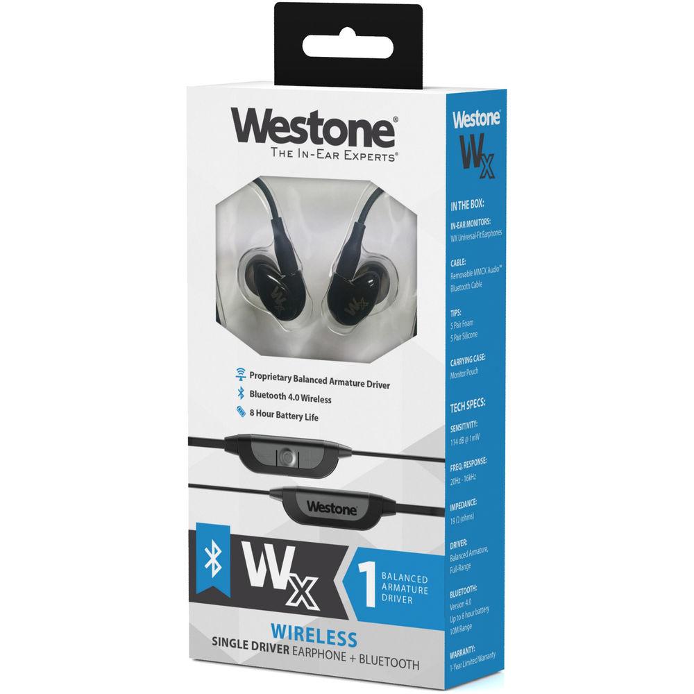 Westone Wx Single Driver True-Fit Earphones with Removable Wireless Bluetooth Cable