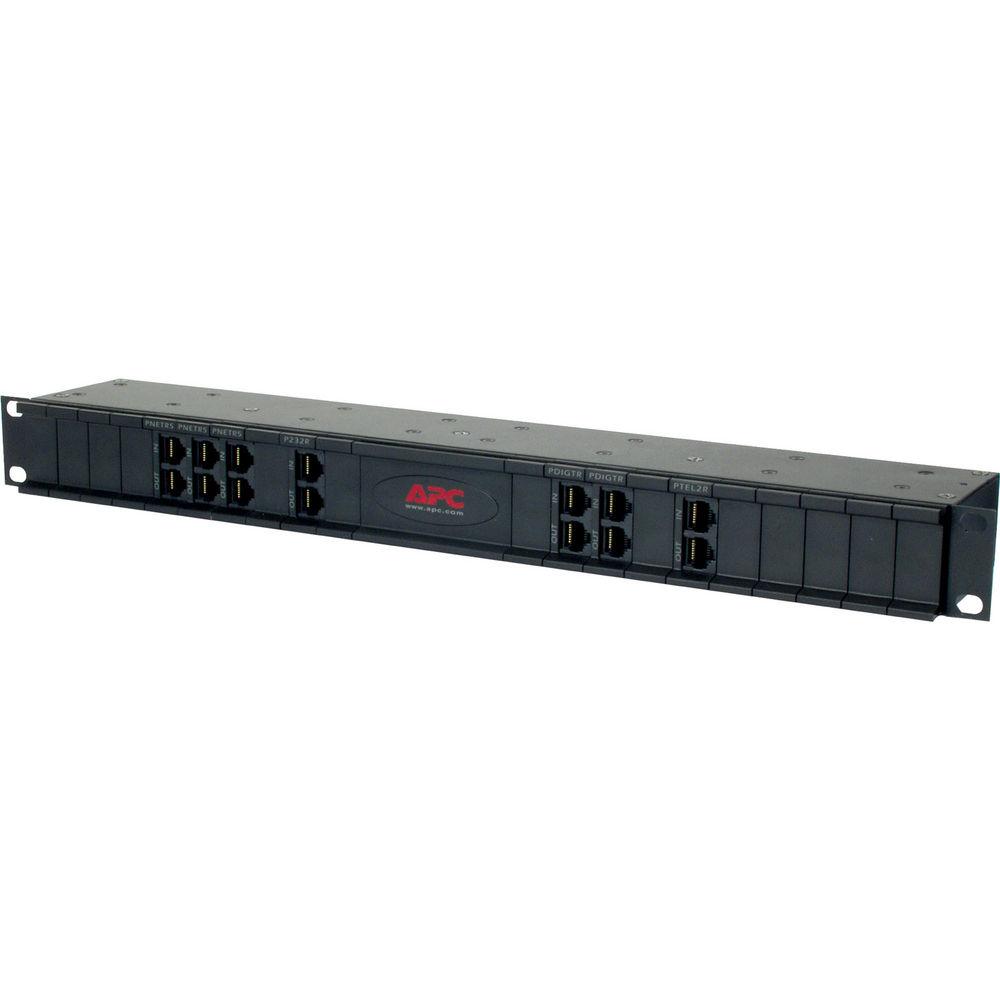 APC 24-Port Modular Data Line Surge Protection System in a 19" 1U Rackmount Chassis