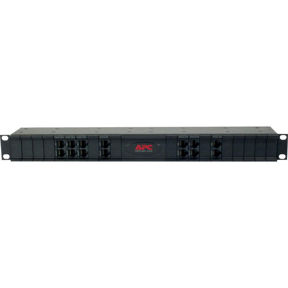 APC 24-Port Modular Data Line Surge Protection System in a 19" 1U Rackmount Chassis