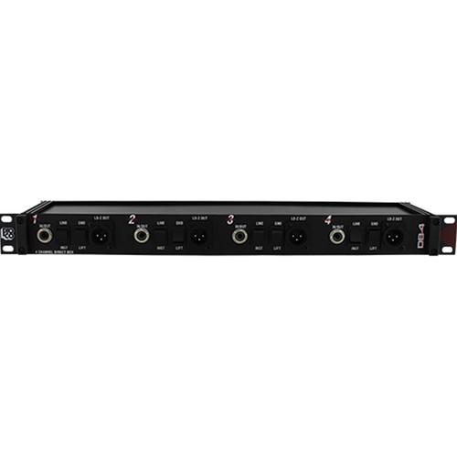 Pro Co Sound DB4A - 4 Channel, Passive Direct Box in Rackmount Chassis