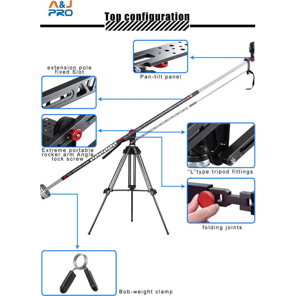 A&J PRO Foldable Camera Crane Jib