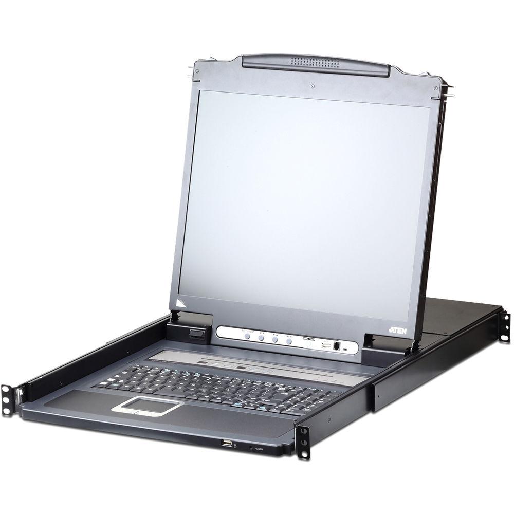 ATEN 8-Port PS 2-USB VGA KVM over IP Switch with 19" LCD