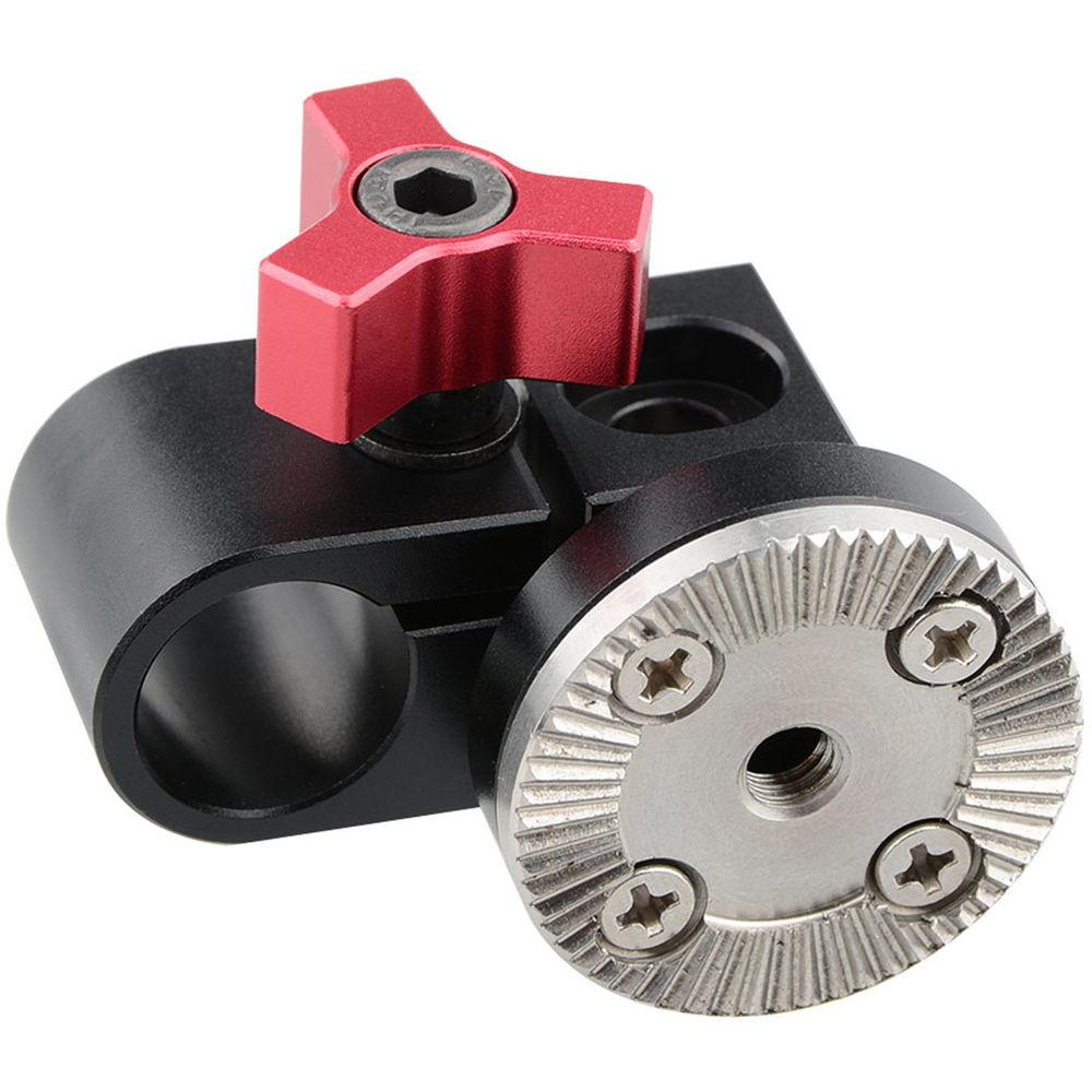 CAMVATE 15mm Single Rod Clamp with ARRI Rosette Mount for Handle Shoulder Rig