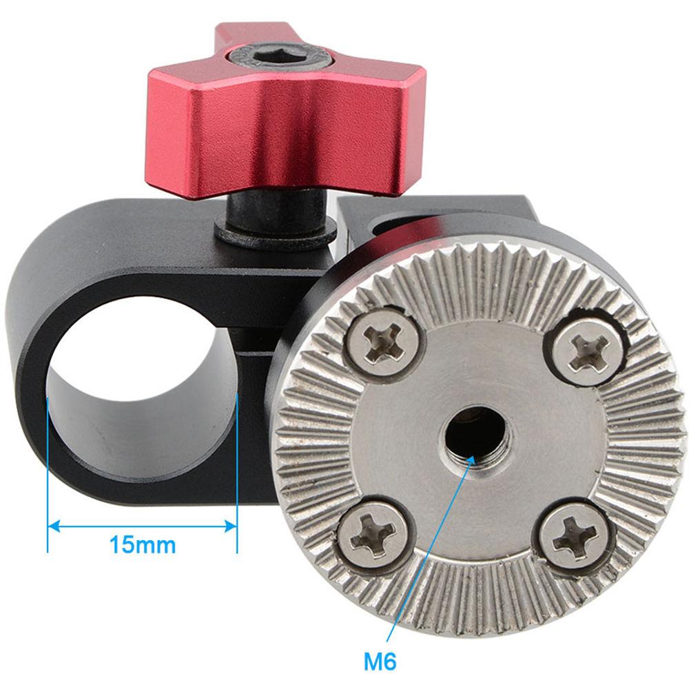 CAMVATE 15mm Single Rod Clamp with ARRI Rosette Mount for Handle Shoulder Rig