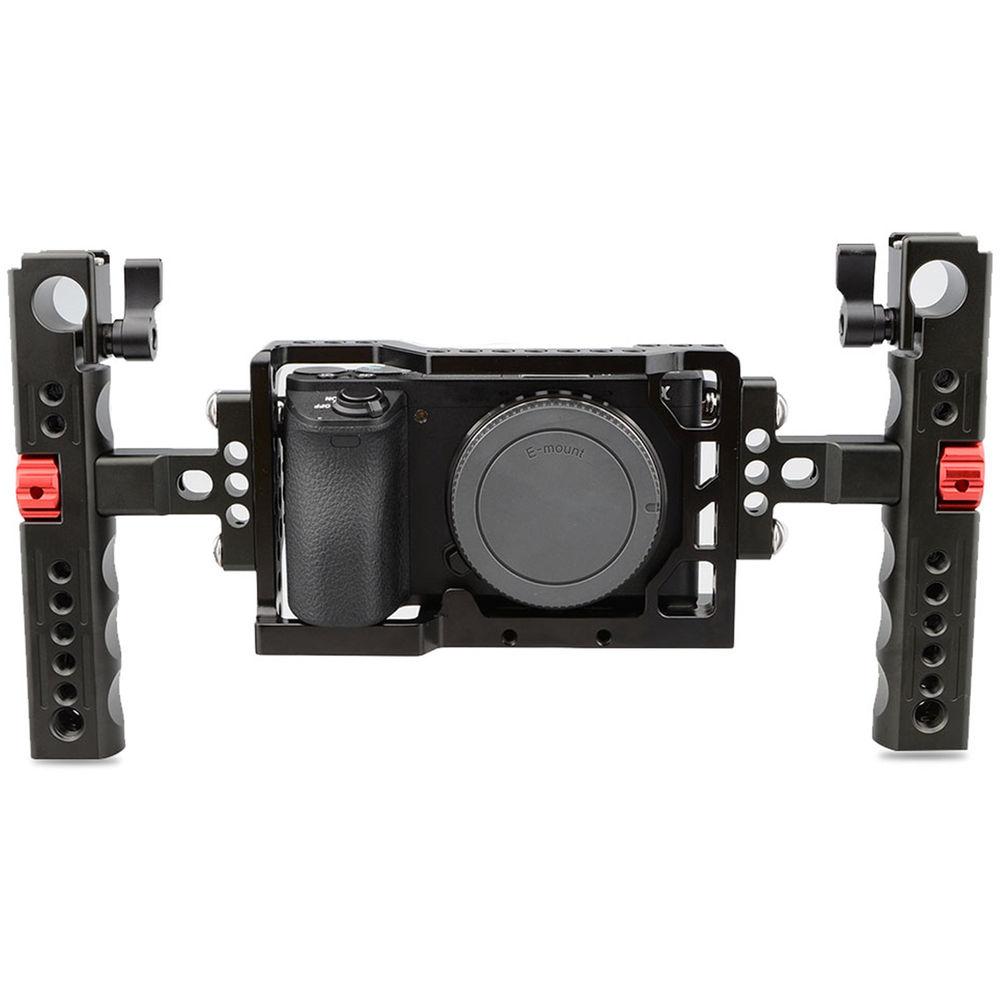 CAMVATE Handheld Camera Cage with Two Cheese Handles for Sony a6500